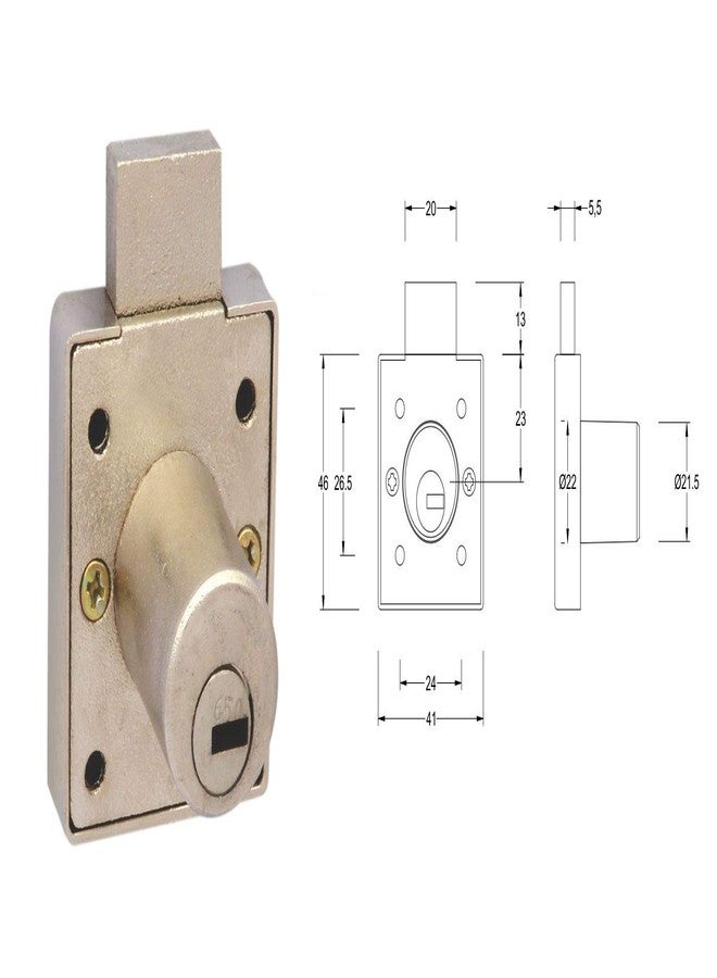 Harrison H-0090 Zinc Five Pin Furniture Lock Set (Silver) - Image 2